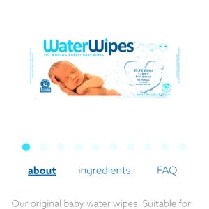 1 pack of water wipes - Brand New, unopened